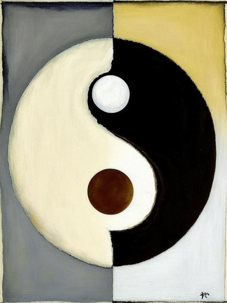 Yin Yang 1, Symbol Abstract Painting