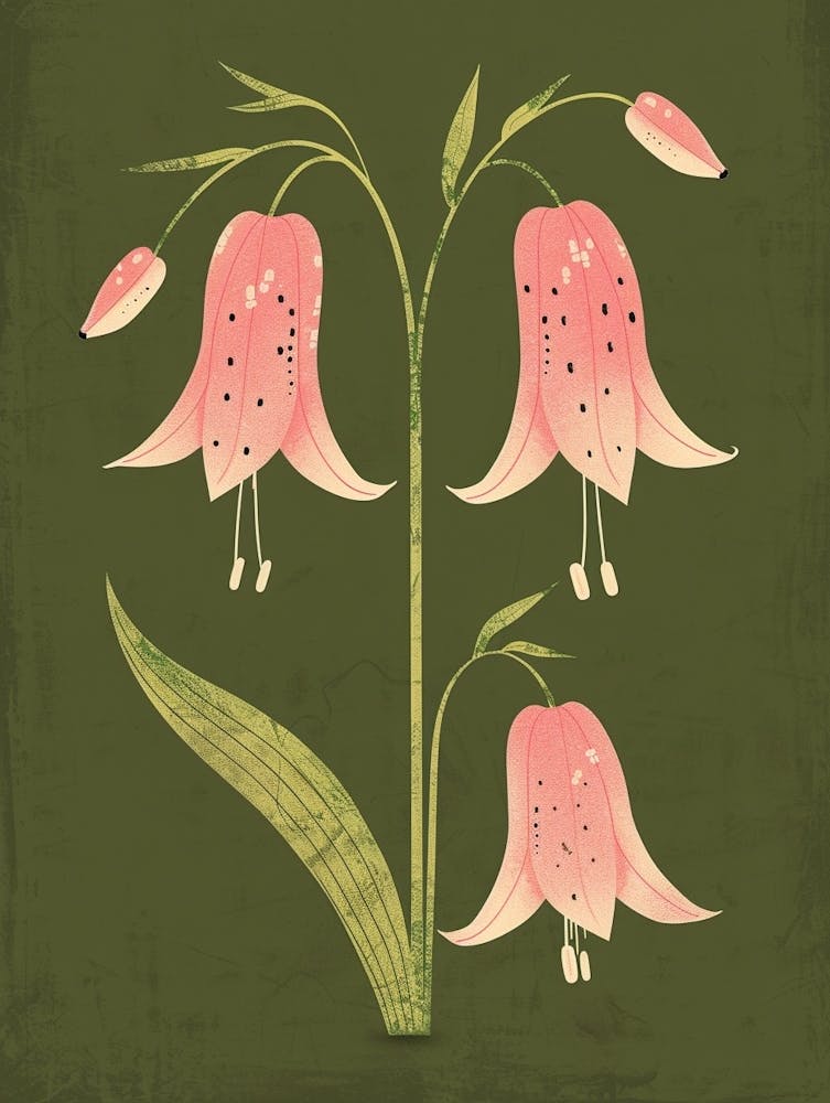 Pink And Green Bluebell 2