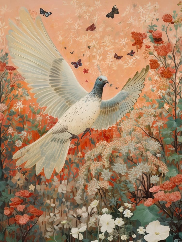 Coucou 2 Peinture d'oiseau détaillée