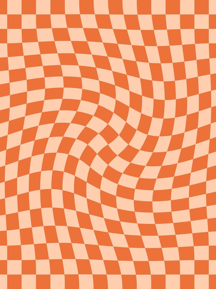 Checkerboard Orange Twist