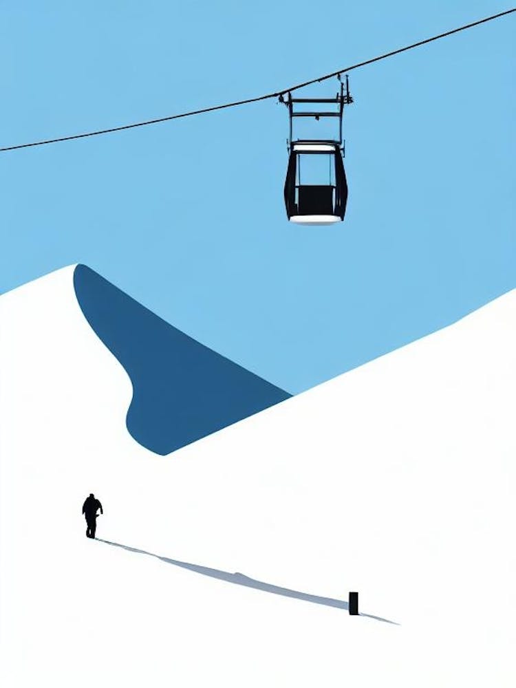 Hotham, Australia Minimal Skiing Poster