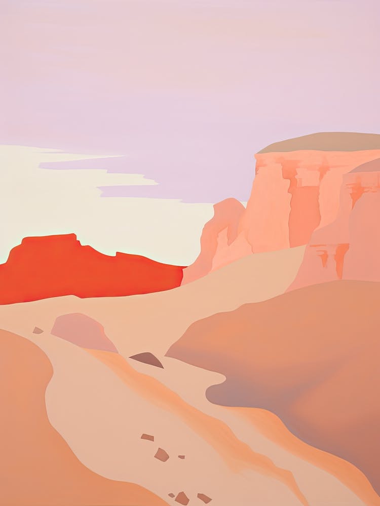 Karakum Desert   Asia (Turkmenistan), Contemporary Abstract Illustration 4