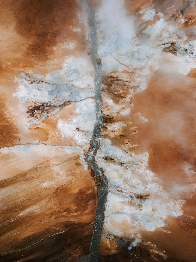 Abstract River In Icelands Highlands Moody Landscape Photography