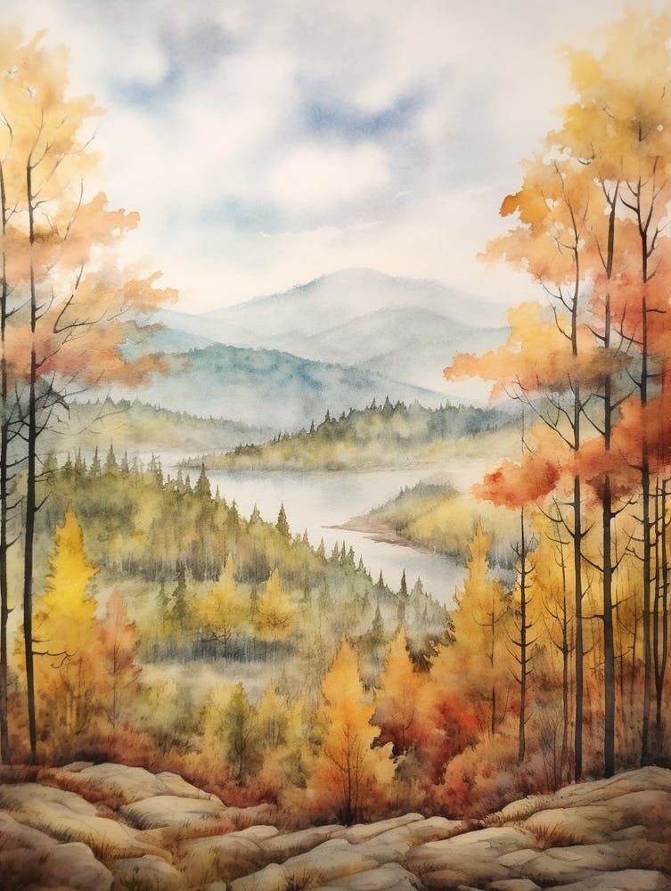 Autumn Forest Landscape The Mark Twain National Forest