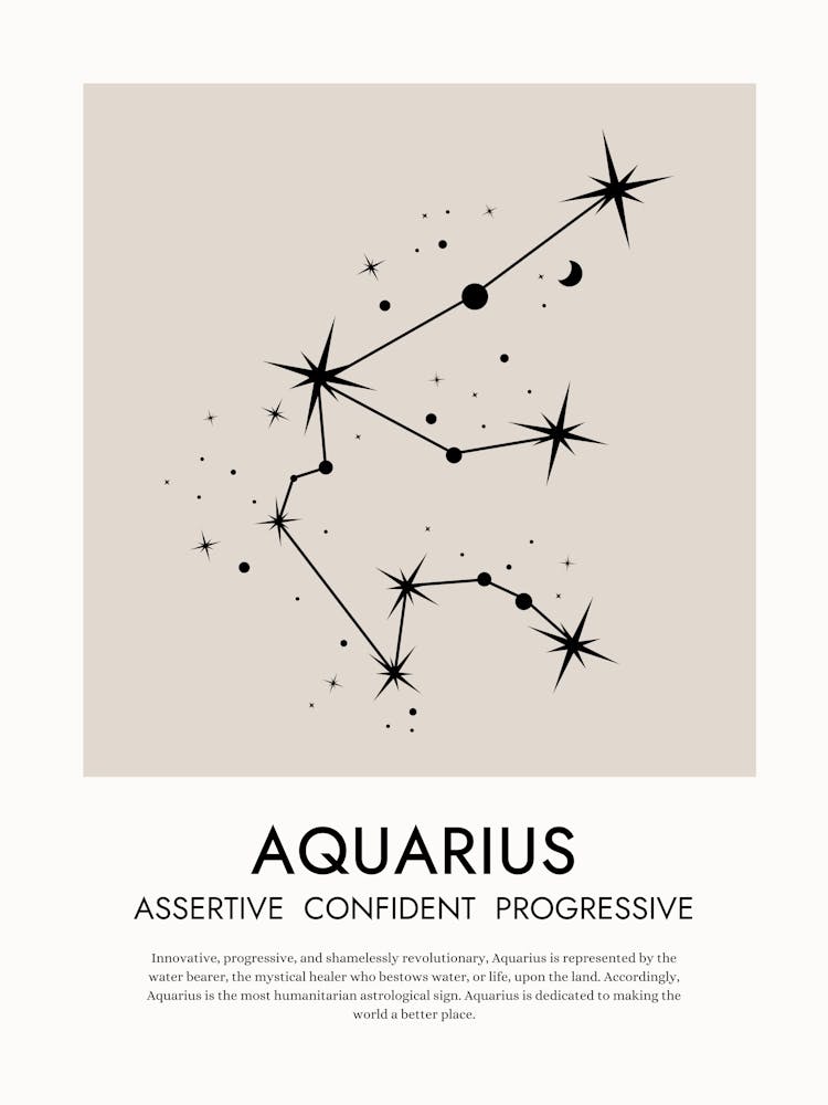 Aquarius Zodiac Print