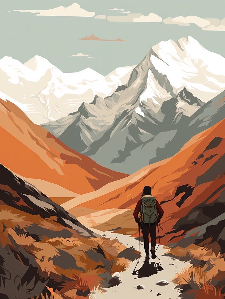 Paysage de Sentier de Randonnée Lares Trek Pérou 3