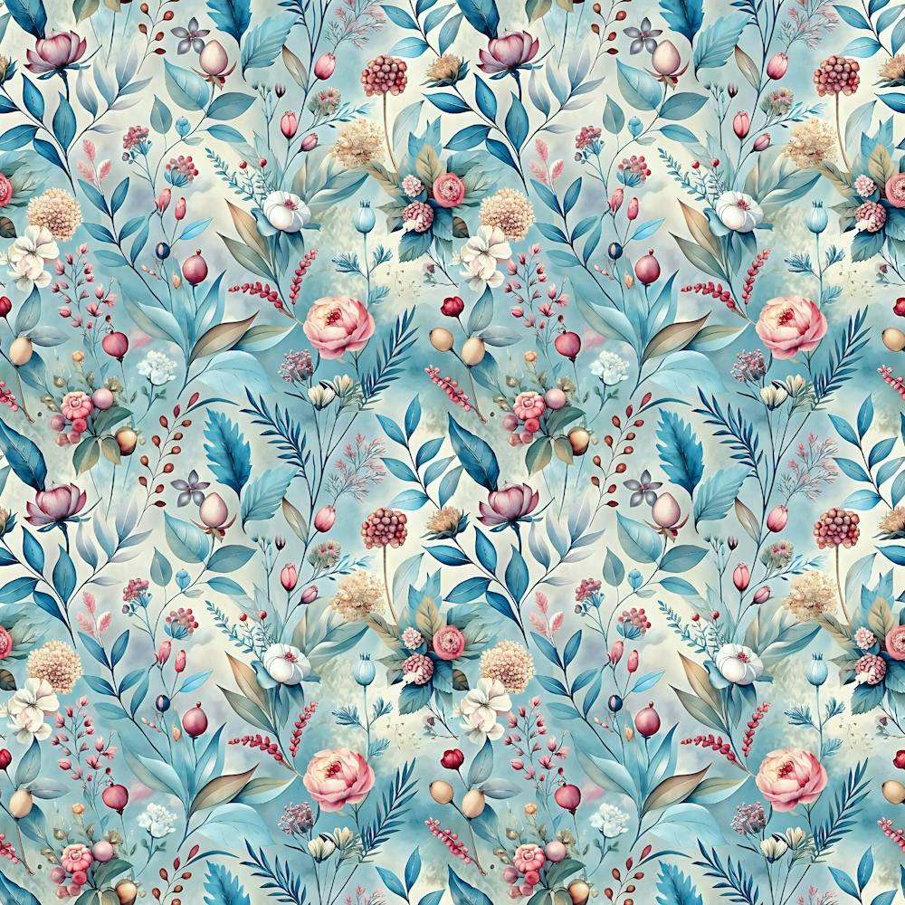Floral Background Wallpaper Flowers Bouquet Leaves Herbarium Seamless Flora Bloom