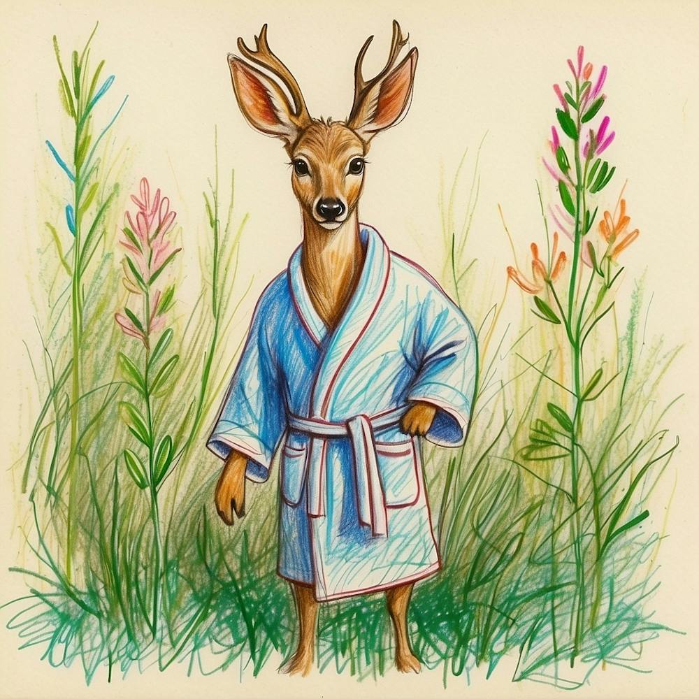 Deer In Bathrobe 11