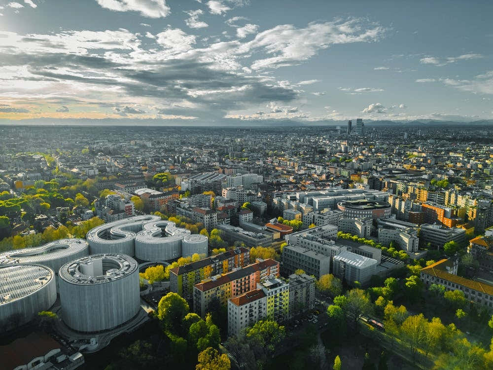 Università Bocconi - Milano. Milan City Skyline Prints | Europe. Poster italiano. Foto aerea