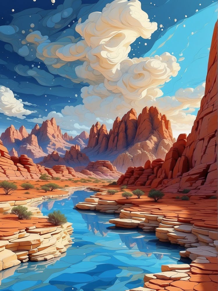 Canyon Landscape Canvas Wall Art