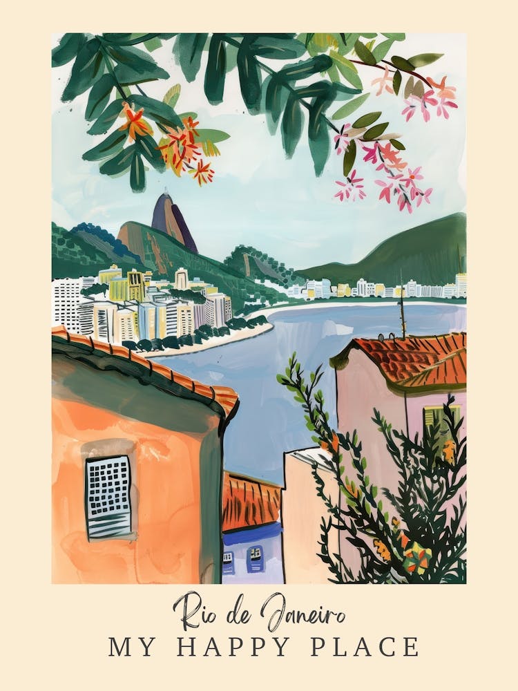 My Happy Place Rio De Janeiro 2 Travel Poster