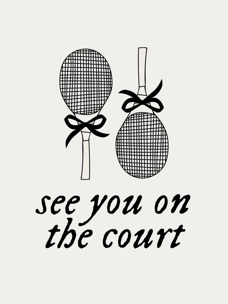 See You On The Court | Coquette Vintage Retro Sporty Trendy Tennis 2