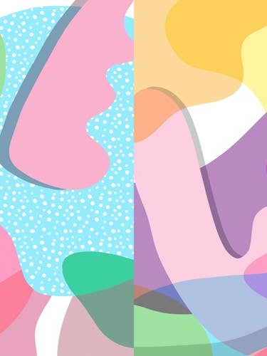 Organic Happy Memphis Shapes