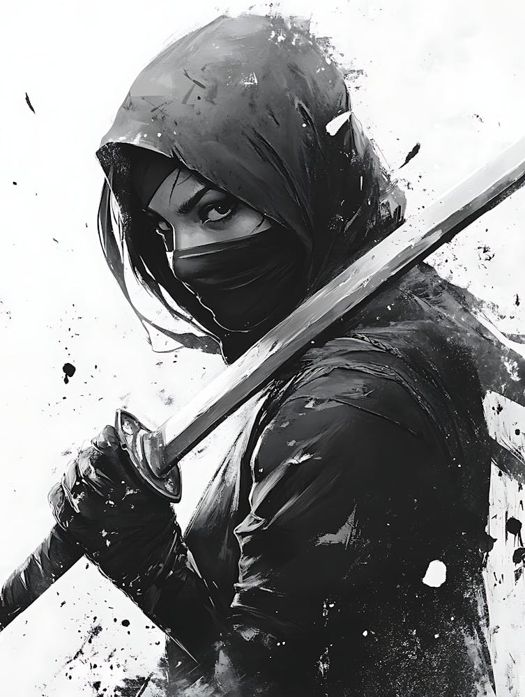 Mystery Beautiful Ninja Girl