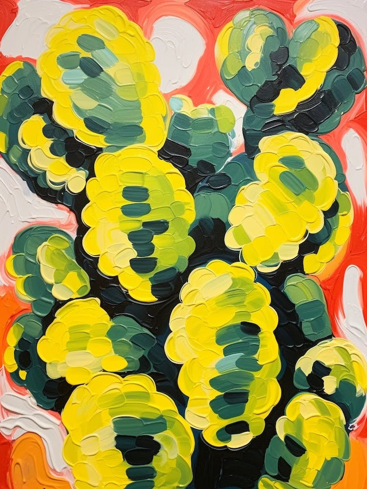 Cactus Painting Lemon Ball 1
