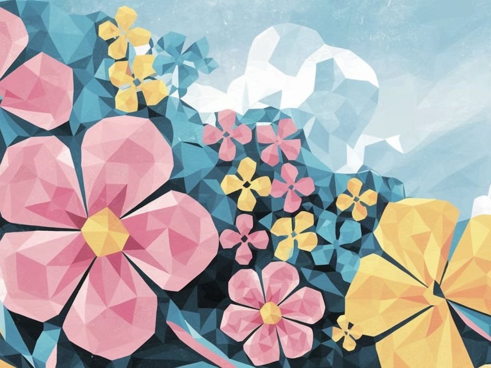 Polygonal Petals - Modern Geometric Floral Abstract