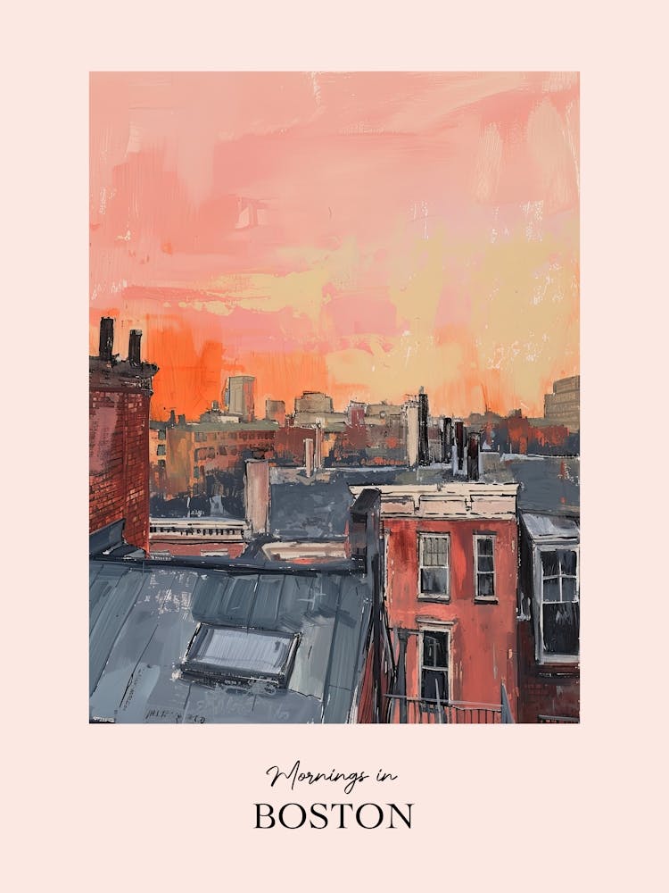 Mornings In Boston Rooftops Morning Skyline 1