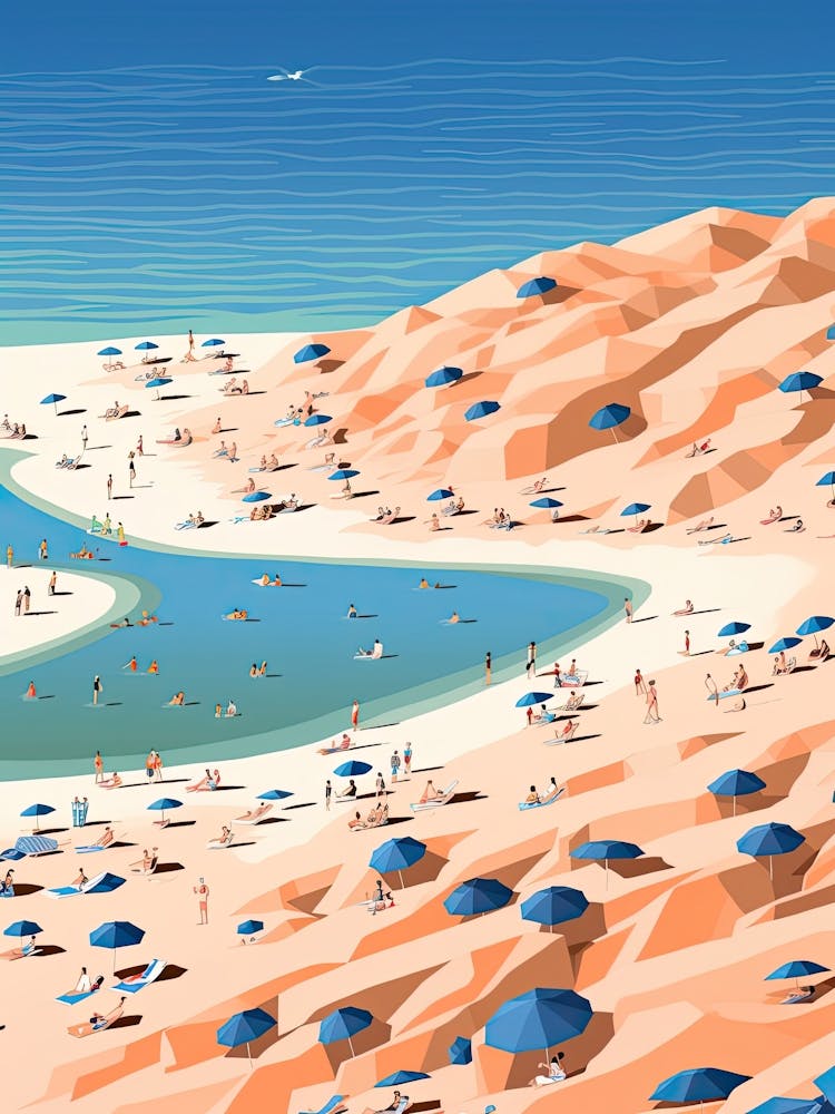 Whitehaven Beach, Australia, Graphic Illustration 1
