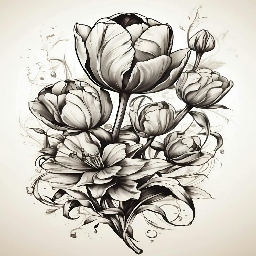 Tulip Tattoo Design