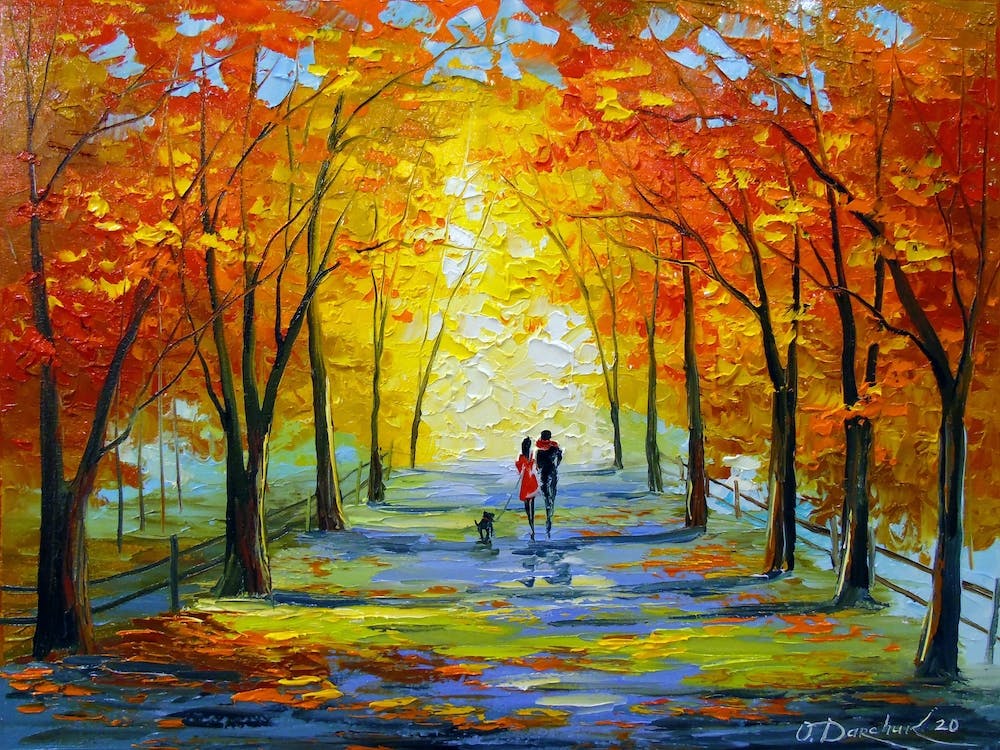 A walk in the autumn park
