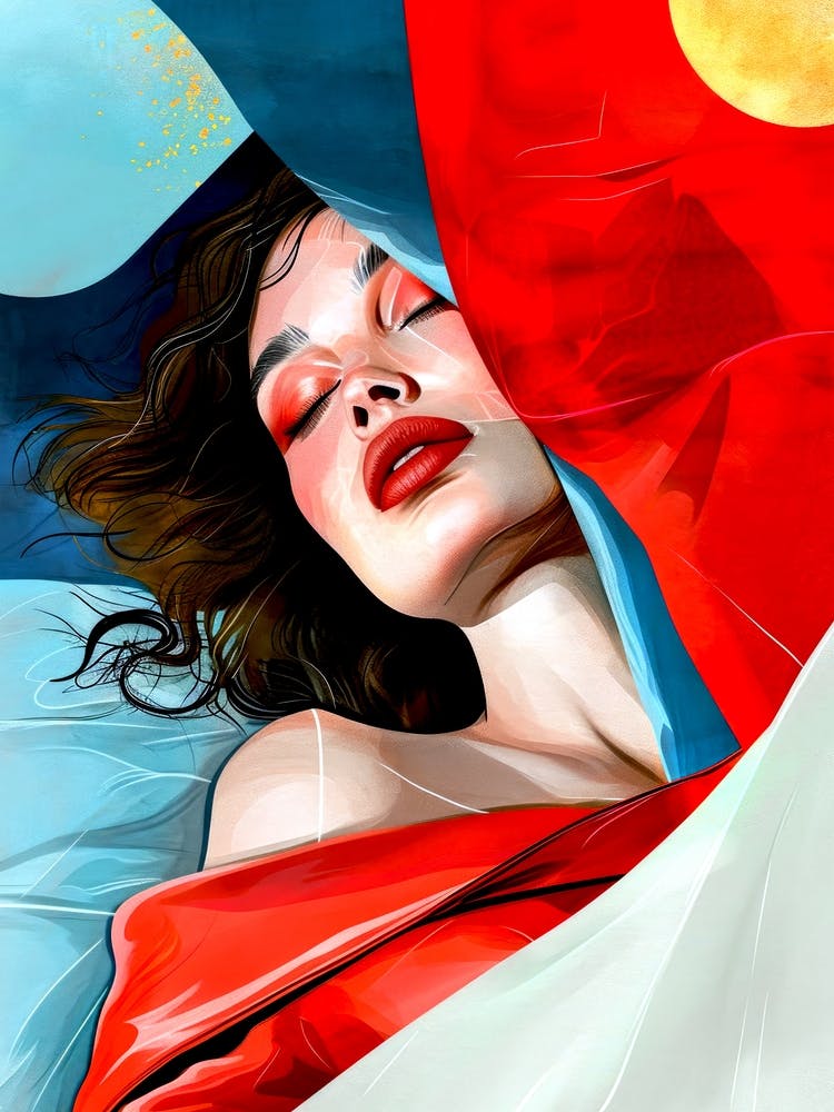 Girl In A Bed