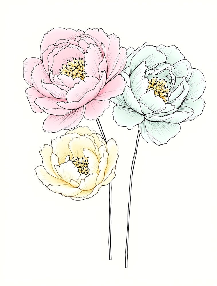 Elegant Neutral Wildflowers with a Hand-Painted Feel