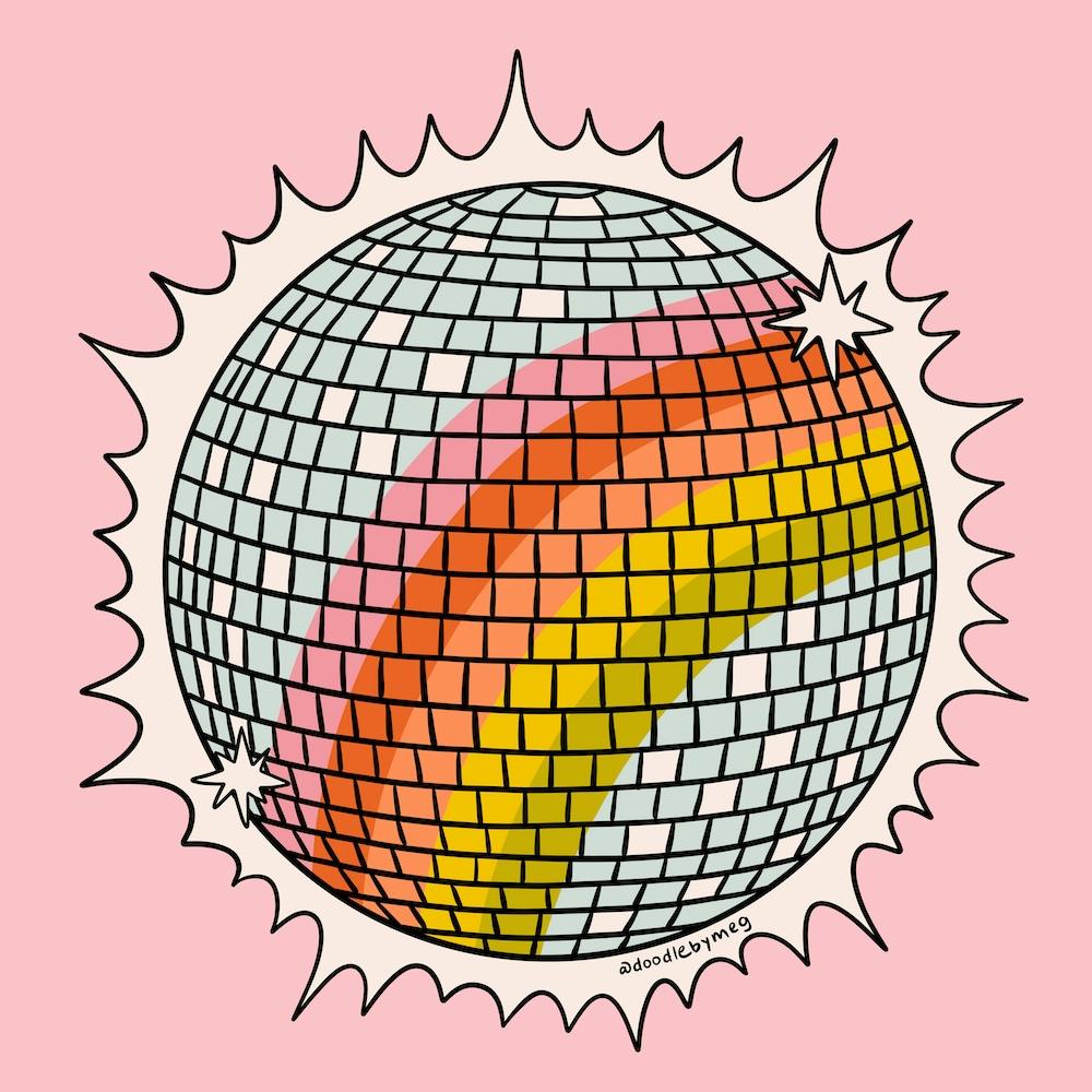 Rainbow Disco Ball