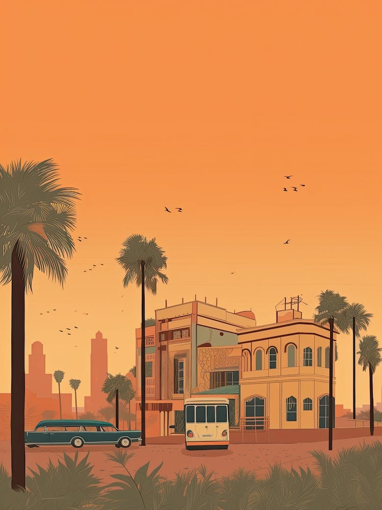 Karachi Pakistan Reiseillustration 3
