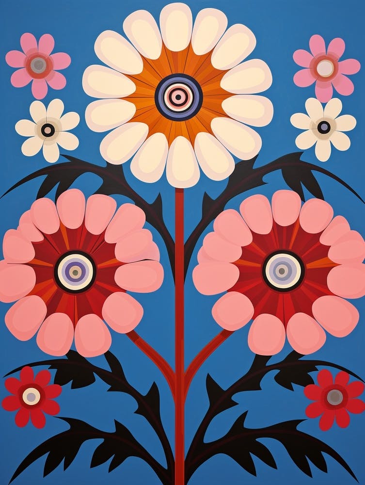 Flower Motif Painting Cineraria 2
