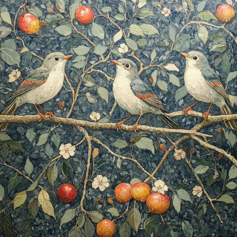 Birds On A Branch Art 17