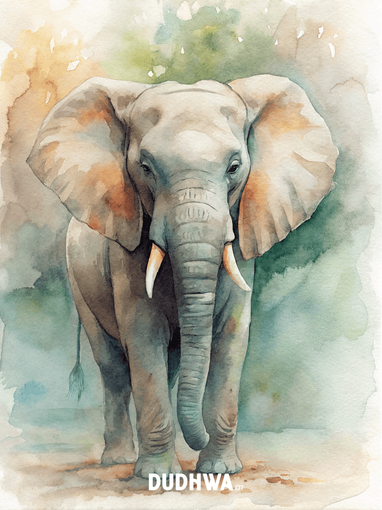 Dudhwa National Park Watercolor Painting