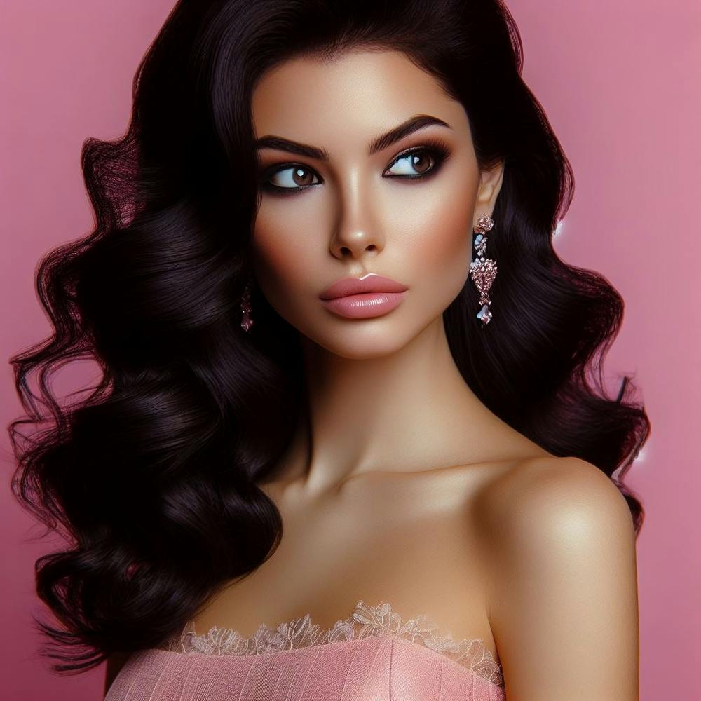 Beautiful Woman With Long Black Hair