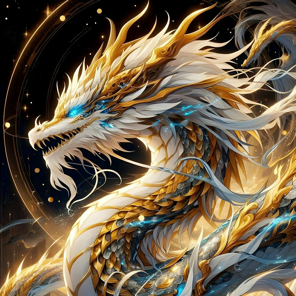 A Golden Dragon In The Galaxies 6