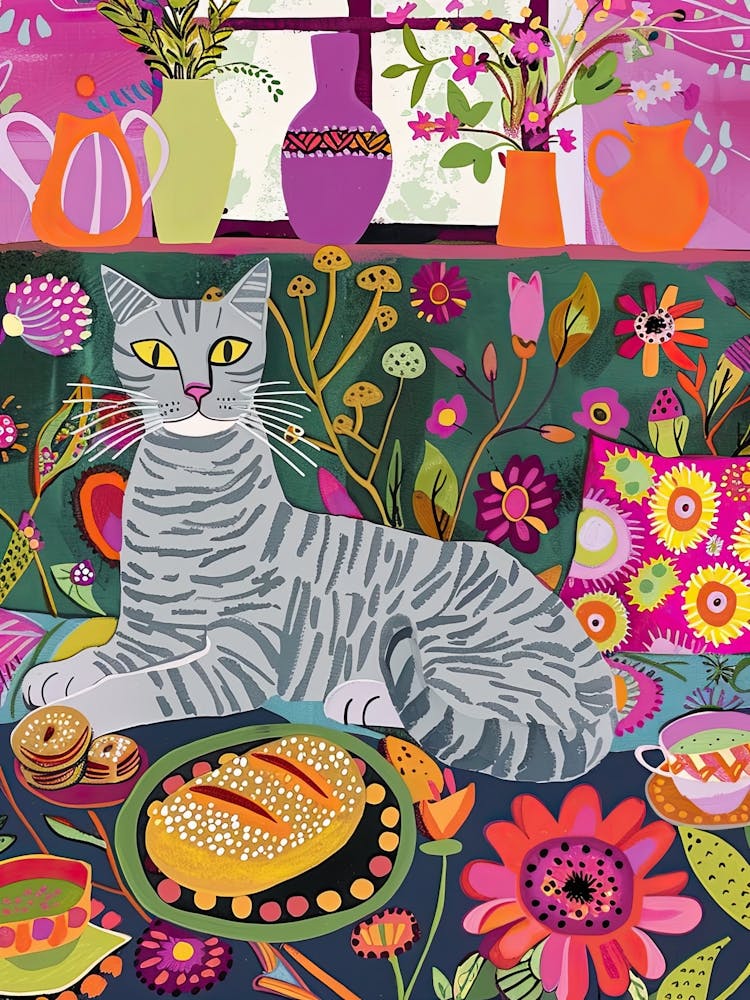 Tea Time With A Egyptian Mau Cat 4