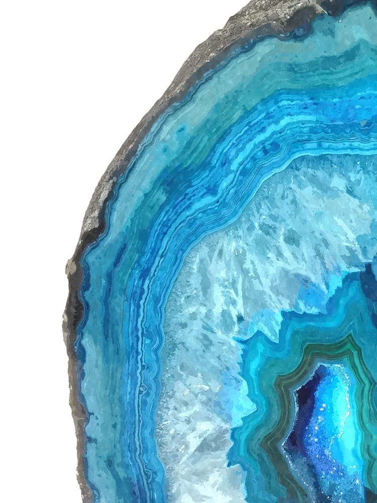 Blue Druze Agate