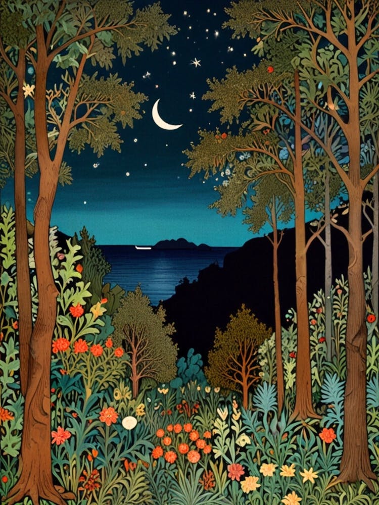 William Morris Night In The Forest 34