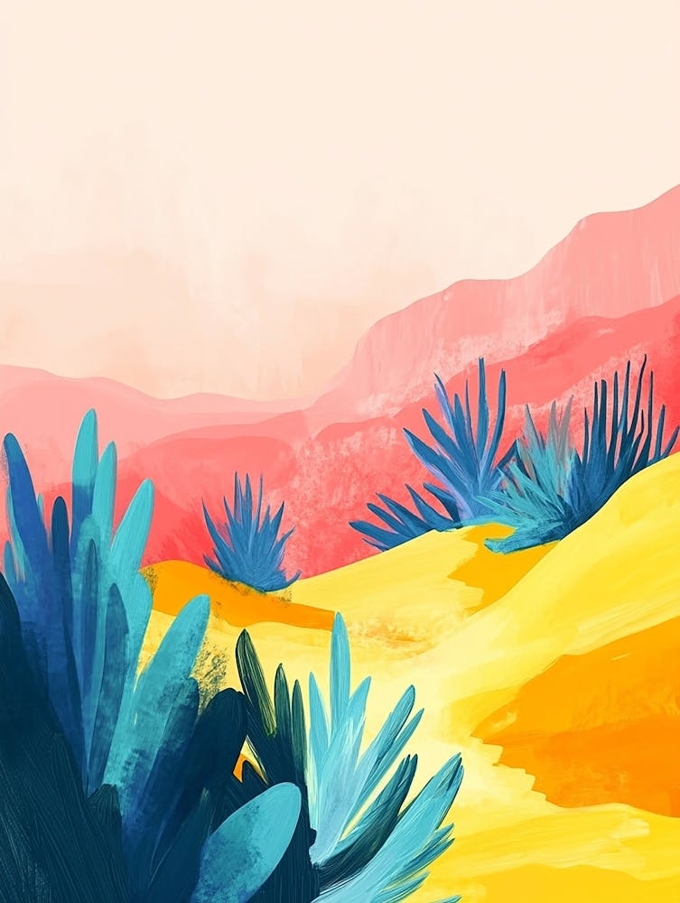 Watercolor Desert Background