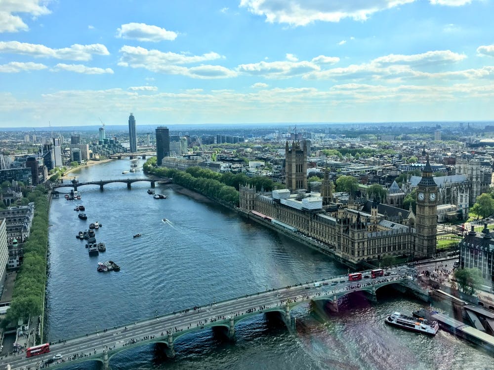 Big Ben And The River Thames From The London Eye (UK Series)