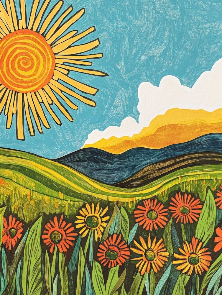 Sunflowers In The Meadow