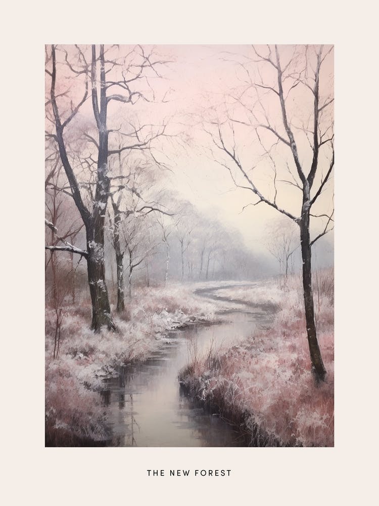 Dreamy Winter National Park Poster  The New Forest England 3