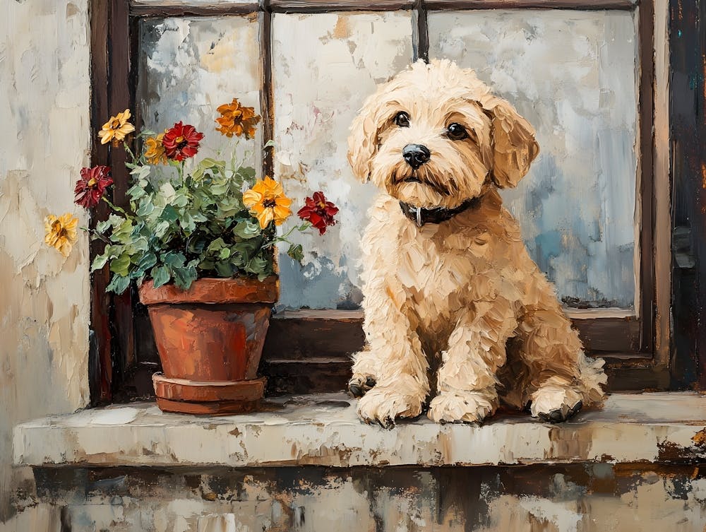 Dog In Window 2
