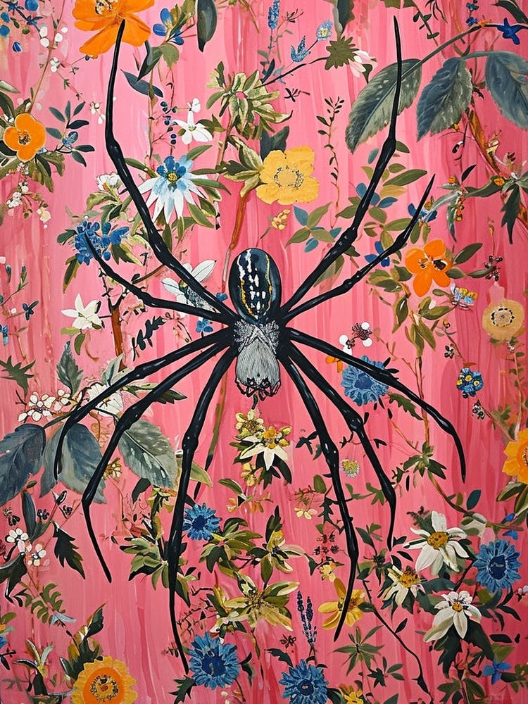 Floral Animal Painting Spider 4