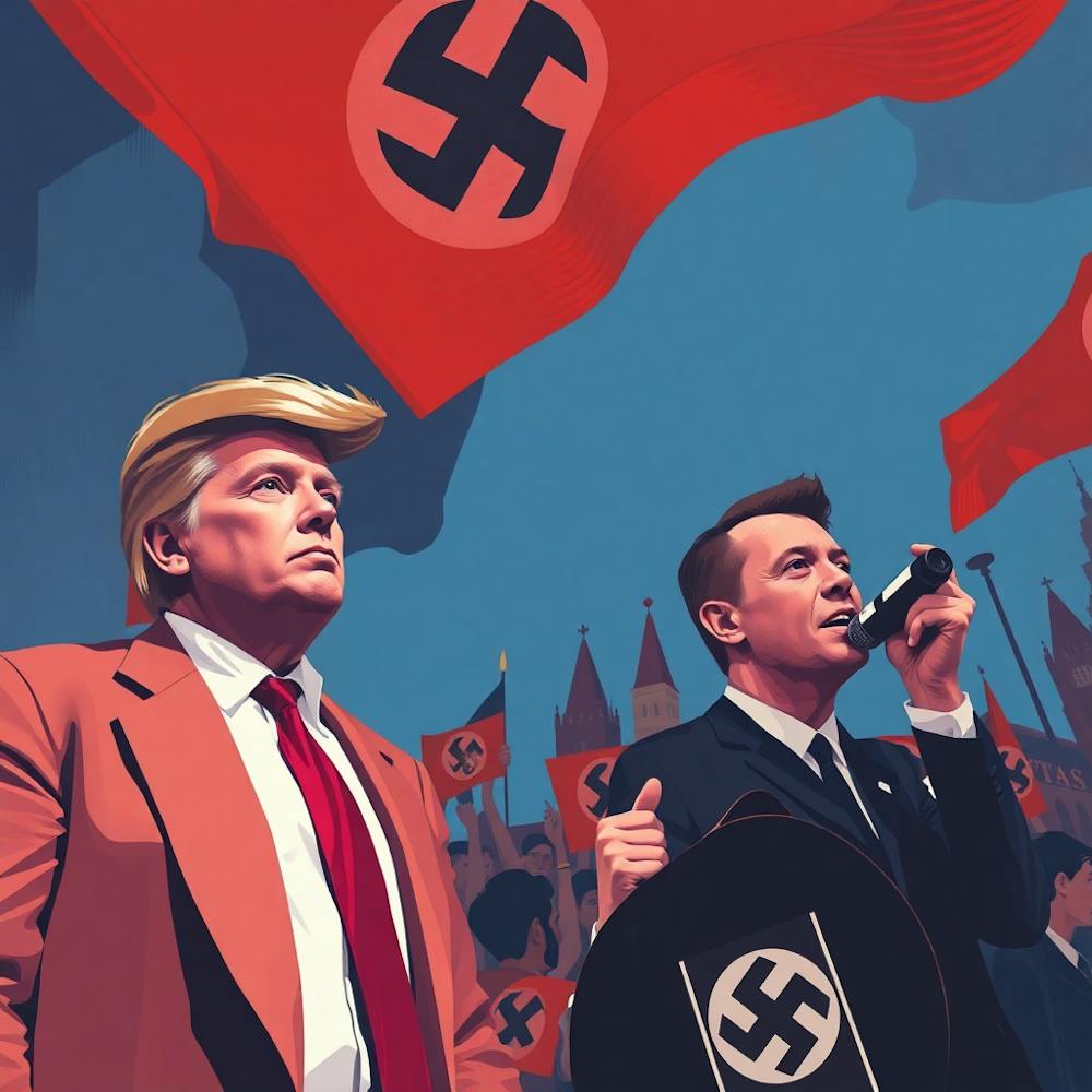 Trump , Musk And Nazis