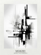 Memory Abstract Black And White 4 Poster