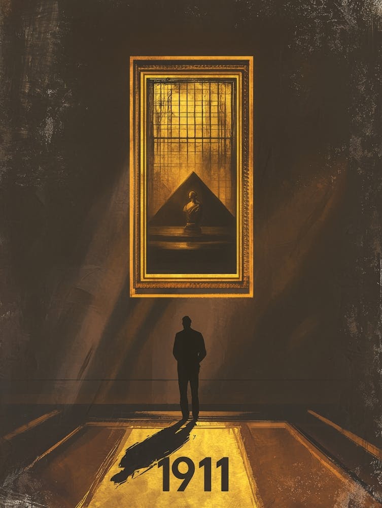 Aihrgdesign A Vintage Poster Inspired By The 1911 Theft Of Th 571ef5ed 1dff 41b6 912a F37d0334dbaa 0