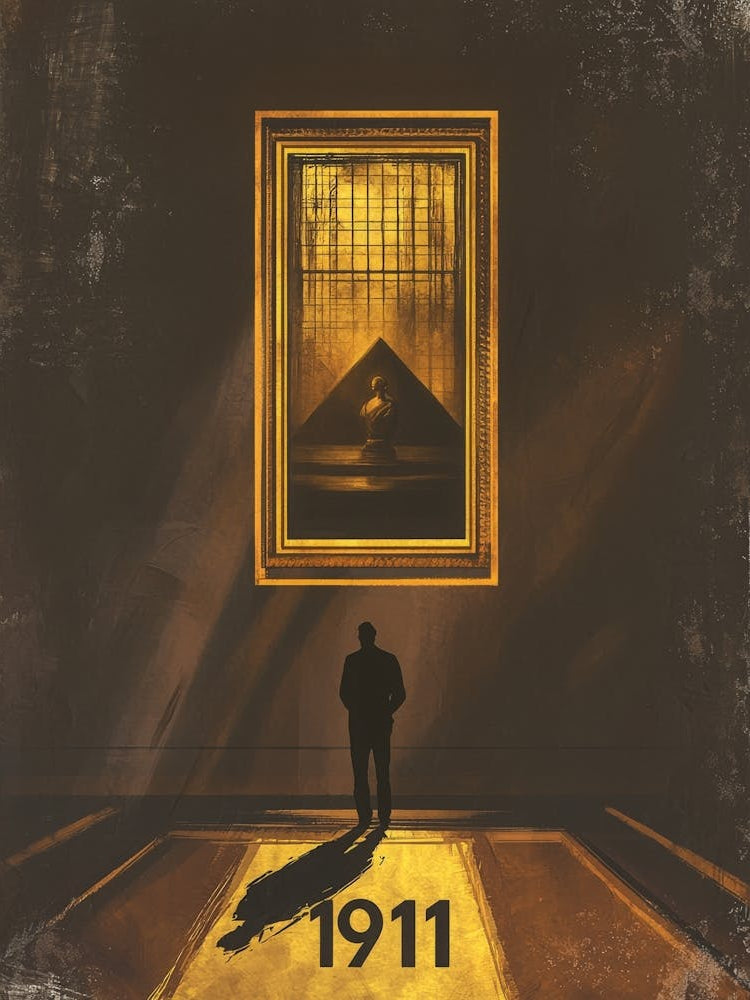 Aihrgdesign A Vintage Poster Inspired By The 1911 Theft Of Th 571ef5ed 1dff 41b6 912a F37d0334dbaa 0