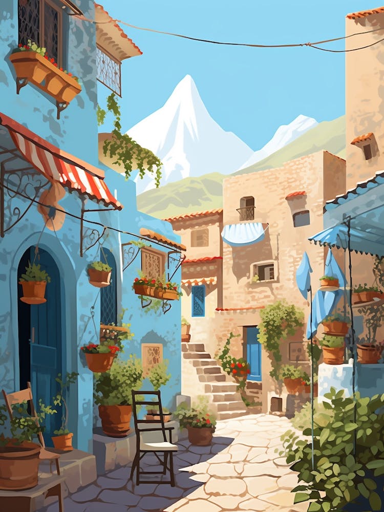 Chefchaouen Morocco 3 Illustration