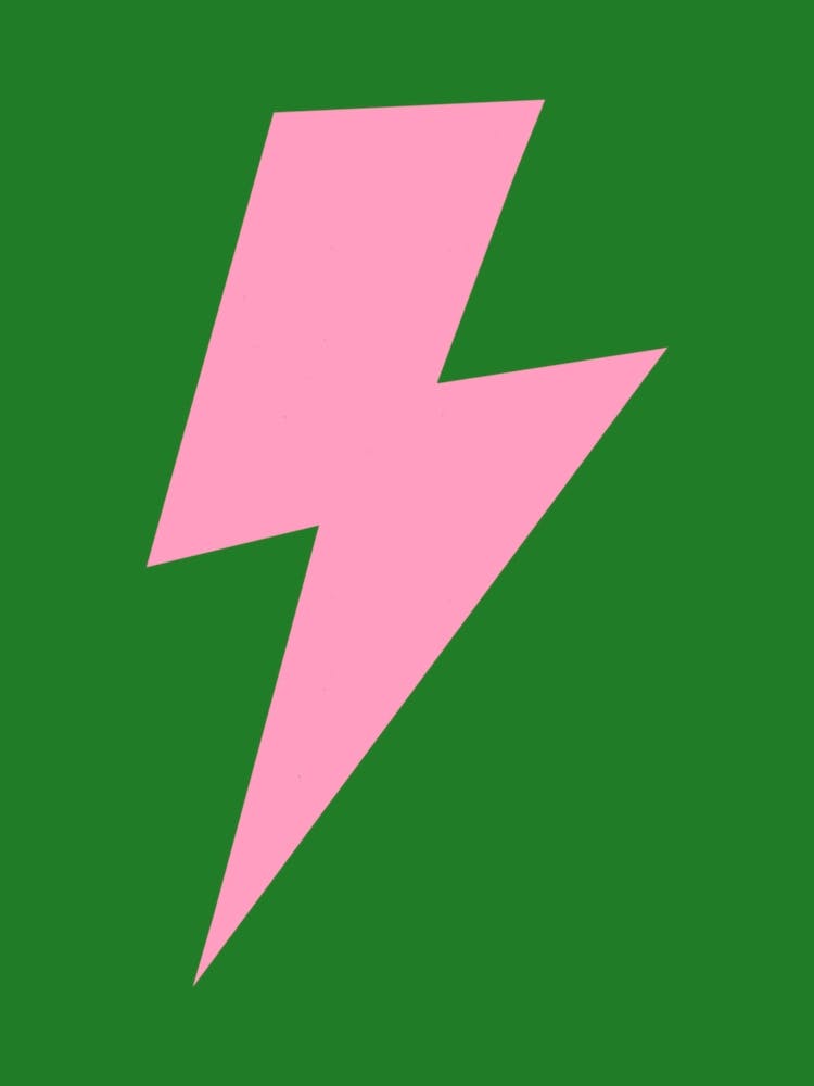 Éclair Rose sur Vert