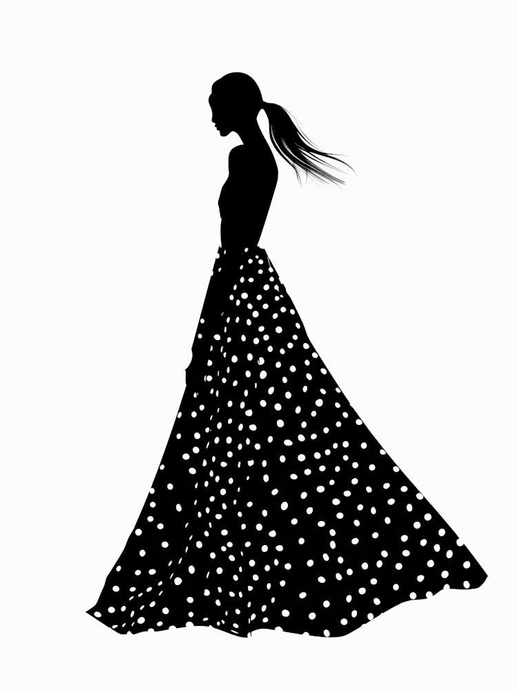 Silhouette Of A Woman In A Dress