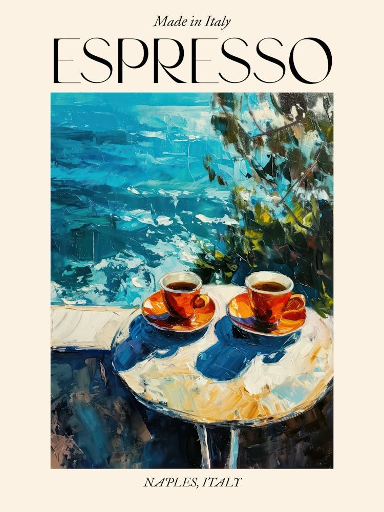 Naples Espresso Made In Italy 4 Poster